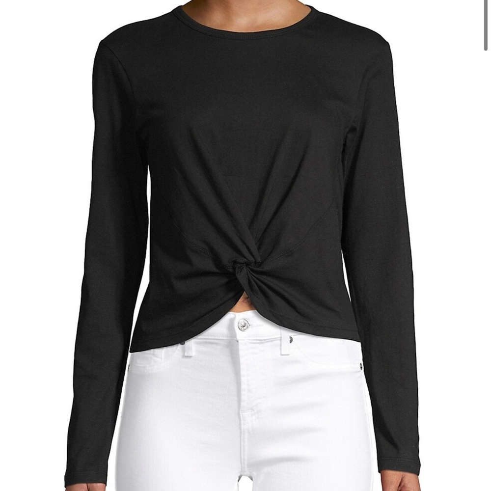 Design Lab Organic Cotton Twist Front Long Sleeve